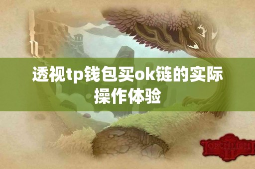 透视tp钱包买ok链的实际操作体验