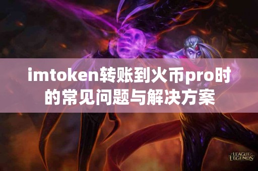 imtoken转账到火币pro时的常见问题与解决方案