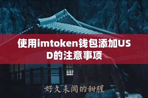 使用imtoken钱包添加USD的注意事项